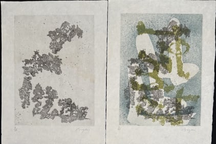 2pc Camille Bryen Limited Edition Aquatint Print