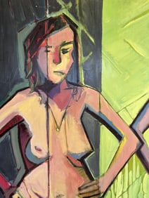 Runge Oil on Board Two Nude Women