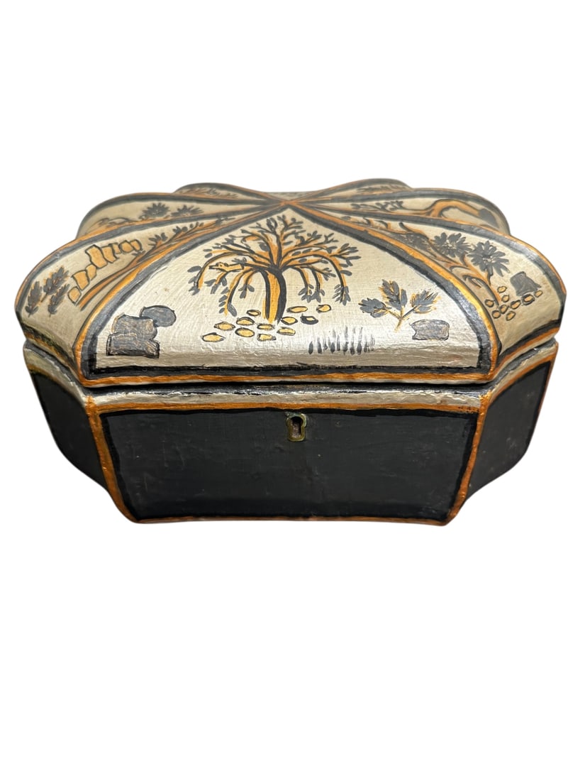 19C Chinese Tea Caddy Pewter Inserts (1 of 15)