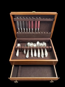 75pc ONC Old Newbury Crafters Sterling Flatware