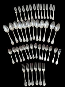 44pc Sterling Silver Crittenden Flatware