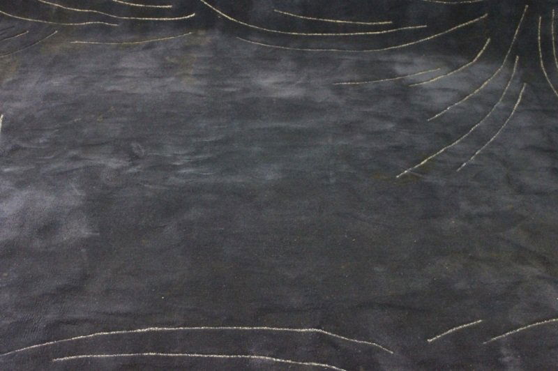 Edward Fields Blue & Silver Rug: Large Edward Fields Rug with a navy blue and silver pattern. A few stains towards edges of carpet. Dimensions: 10'4 x 7'6 ft Period: 20the Century Artist: Edward Fields