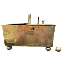 19C Georgian Era Brass Tobacco Honesty Box