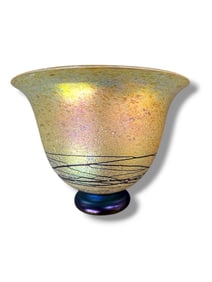 Donald Carlson Jr Iridescent Footed Vase