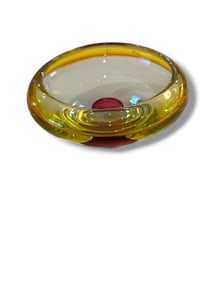 M.E. Baxton Murano Italy Submerso Glass Vase