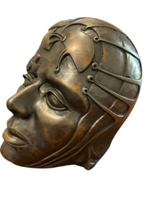 Ari Schaffer "Futurist" Bronze Bust 1992 Signed