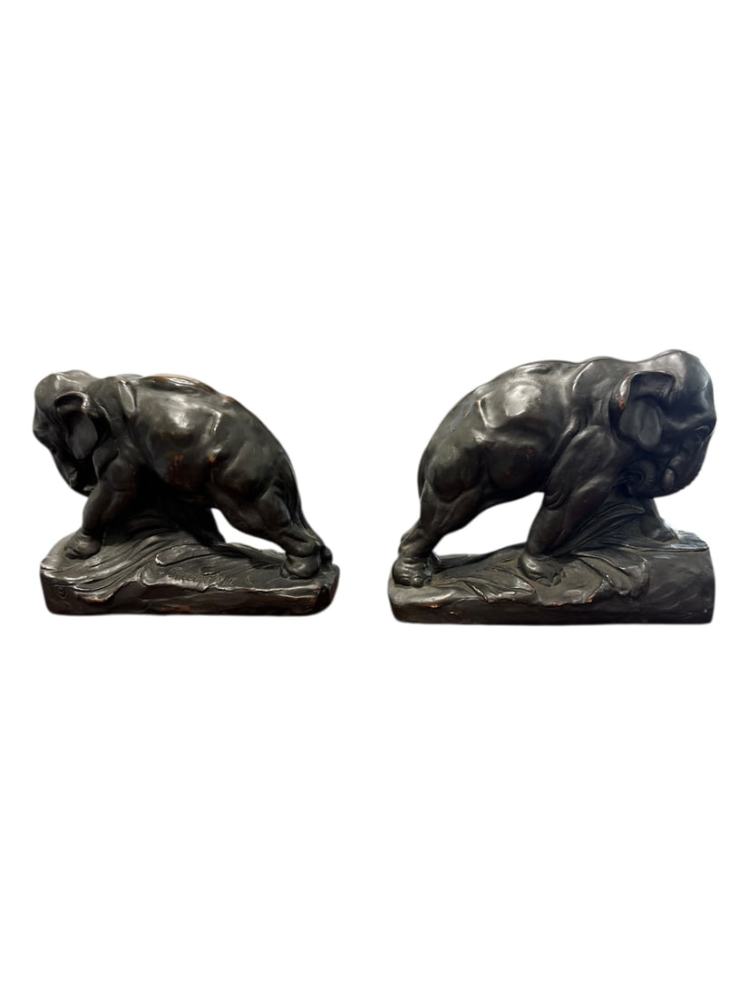 Pr Joza Krupka Elephant Bookends Bronz (1 of 13)