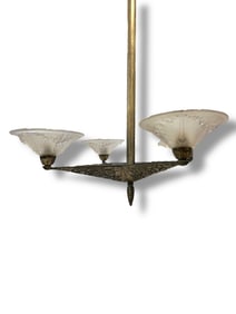 Antique Schneider France Chandelier Art Deco