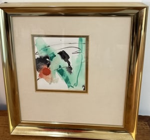 E. Gatom or E. Gatori (Illegible) Orig Watercolor