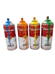 4pc Mr. Brainwash LE Spray Paint Cans 2013