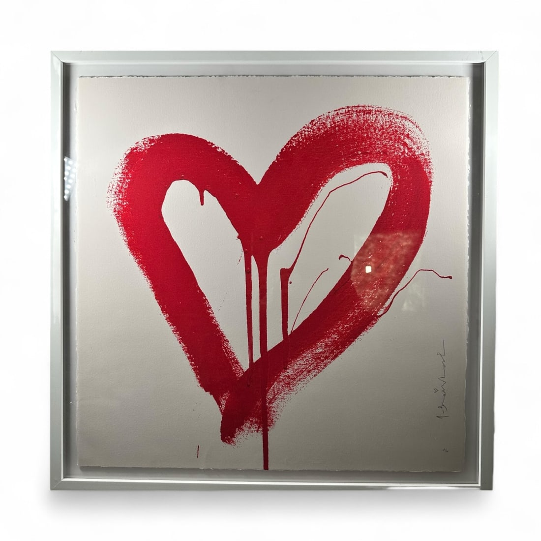 Mr. Brainwash "Love Heart (Red)" Thumbprint Orig (1 of 5)