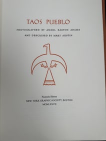 Ansel Adams "Taos Pueblo" Book Signed