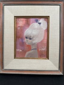 Igor Pantuhoff Original Big Eye Blonde Girl