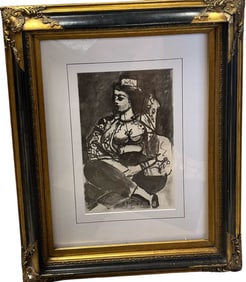 2 Sided Pablo Picasso Litho 1960 COA