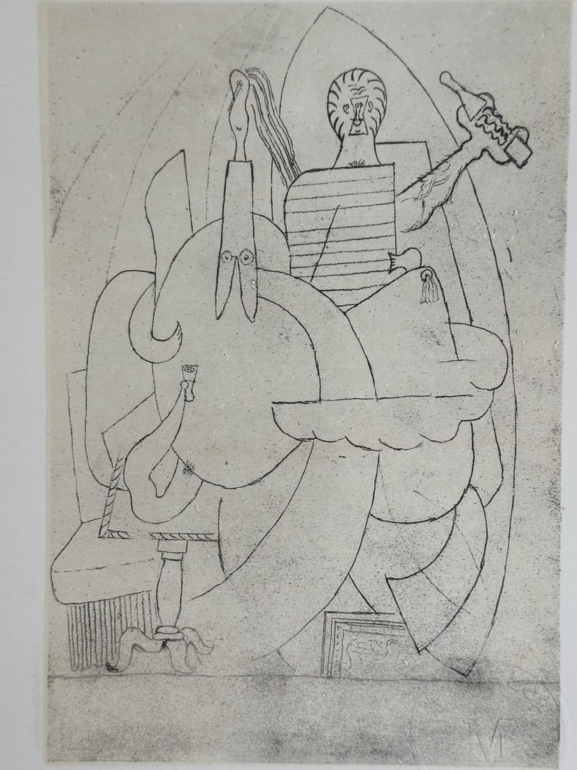 Pablo Picasso Litho Untitled #10/100 COA & Stamp (1 of 8)