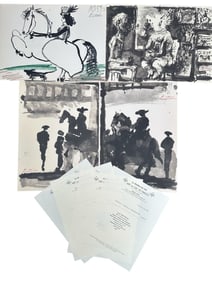 4pc Pablo Picasso "Toros y Toreros" Lithograph COA