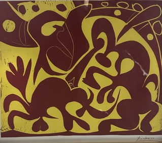 Pablo Picasso "Pique Rouge et Jaune" Lithograph