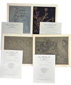 4pc Pablo Picasso Original Linocuts