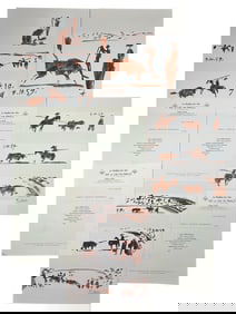 4pc Pablo Picasso "Toros y Toreros" Lithos