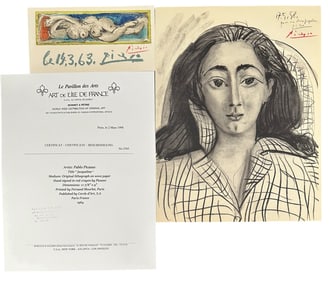 2pc Pablo Picasso "Reclining Nude & Jacqueline"