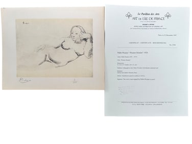 Pablo Picasso "Picasso Dessins" COA & Seal
