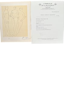 Pablo Picasso "Picasso Dessins" COA & Seal