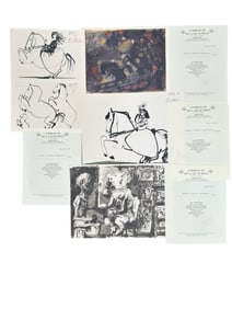 4pc Pablo Picasso "Toros y Toreros" Lithos