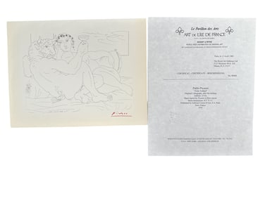 Pablo Picasso "Suite Vollard" Litho COA SIgned