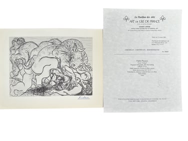 Pablo Picasso "Suite Vollard" Lithograph COA