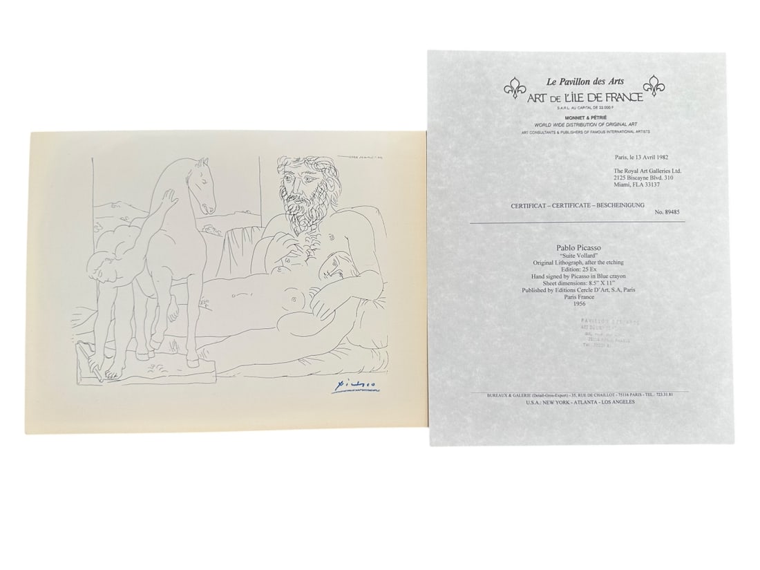 Pablo Picasso "Suite Volalrd" Lithograph COA (1 of 6)