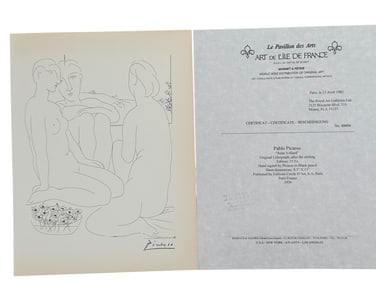 Pablo Picasso "Suite Vollard" Lithograph COA