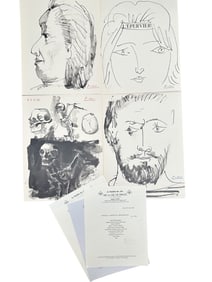 4pc Pablo Picasso Original Lithographs COA