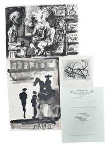 3pc Pablo Picasso Original Lithographs