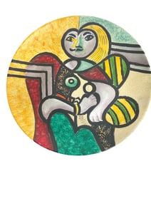 Alexander Kalifano Hand Painted Face Charger