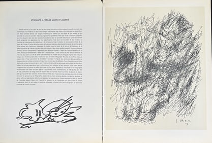 2pc Bazaine Original Litho Derriere le Miroir