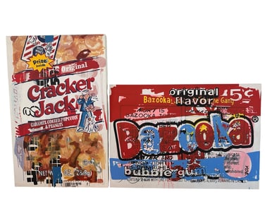 2pc Bazooka & Cracker Jack Prints on Canvas