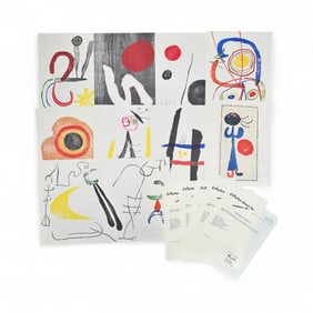 9pc Joan Miro Orig Litho "A Toute Epreuve"
