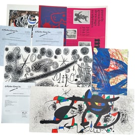 6pc Joan Miro Book Covers & Lithographs