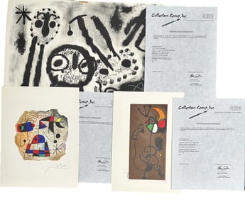 3pc Joan Miro Lithos Recent Paintings Series