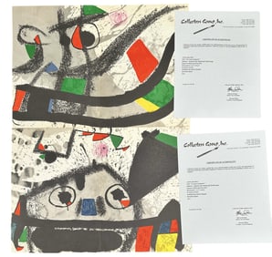 2pc Joan Miro "Un Cami Compartit" Lithos