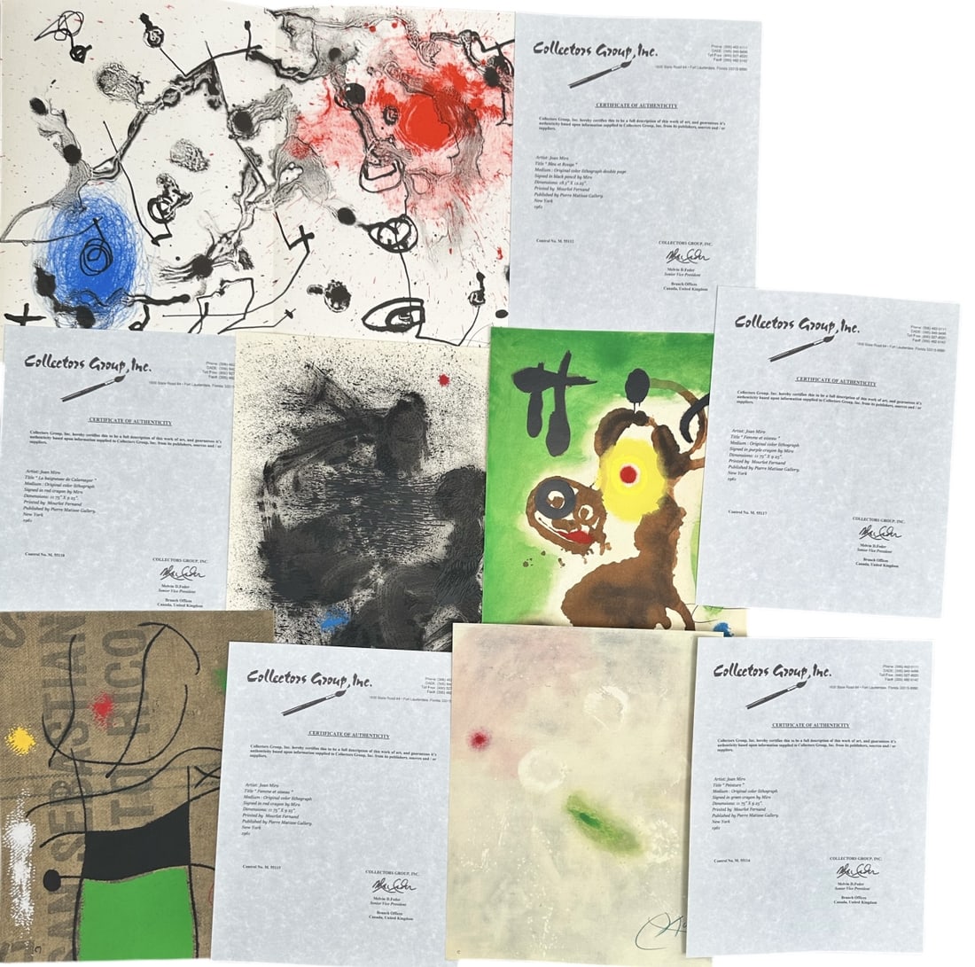 5pc Joan Miro Original Color Lithographs (1 of 20)