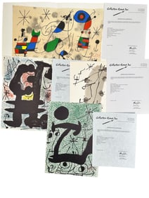 4pc Joan Miro "L'Oiseau Solaire Series