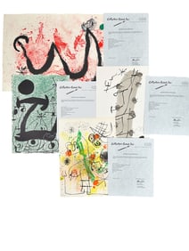 4pc Joan Miro Original Color Lithographs