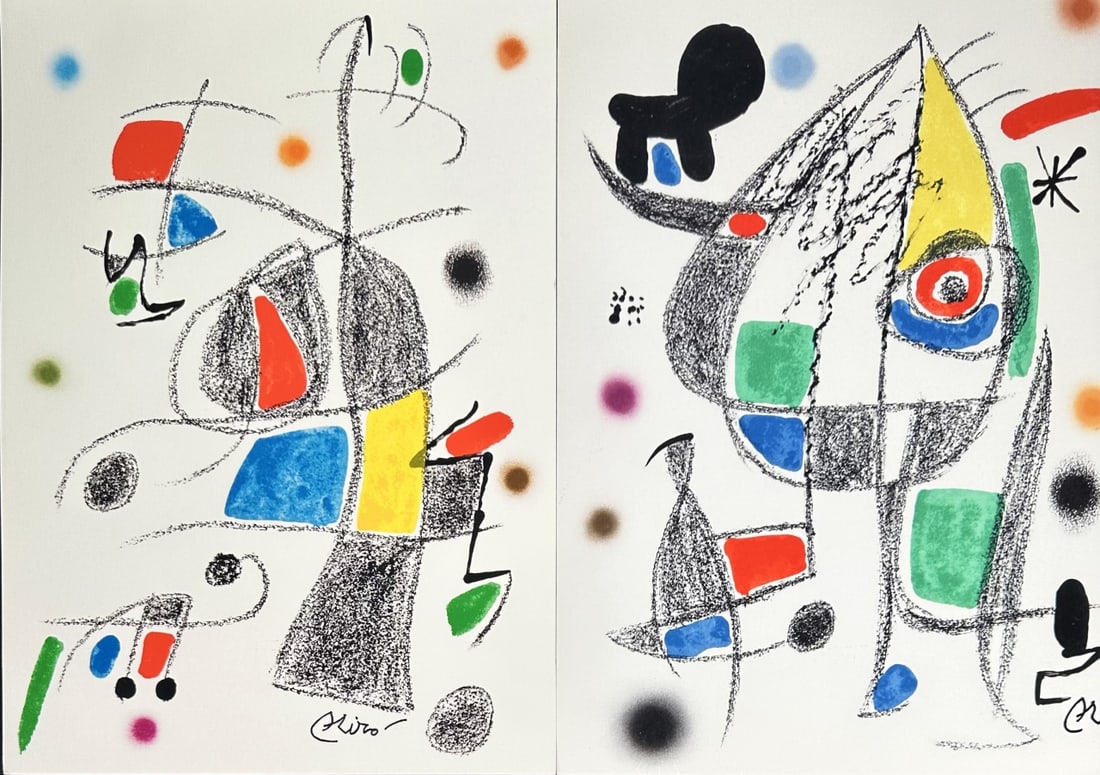 2pc Joan Miro Original Color Lithographs (1 of 5)
