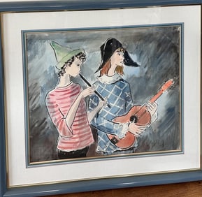 Andre Chochon (Fr 1910-2005) "The Card Game"