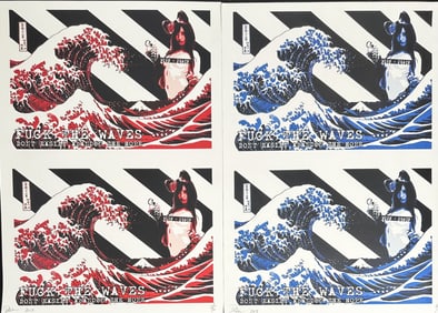 2pc Death NYC "Fuck The Waves" Sealed Artist Proof