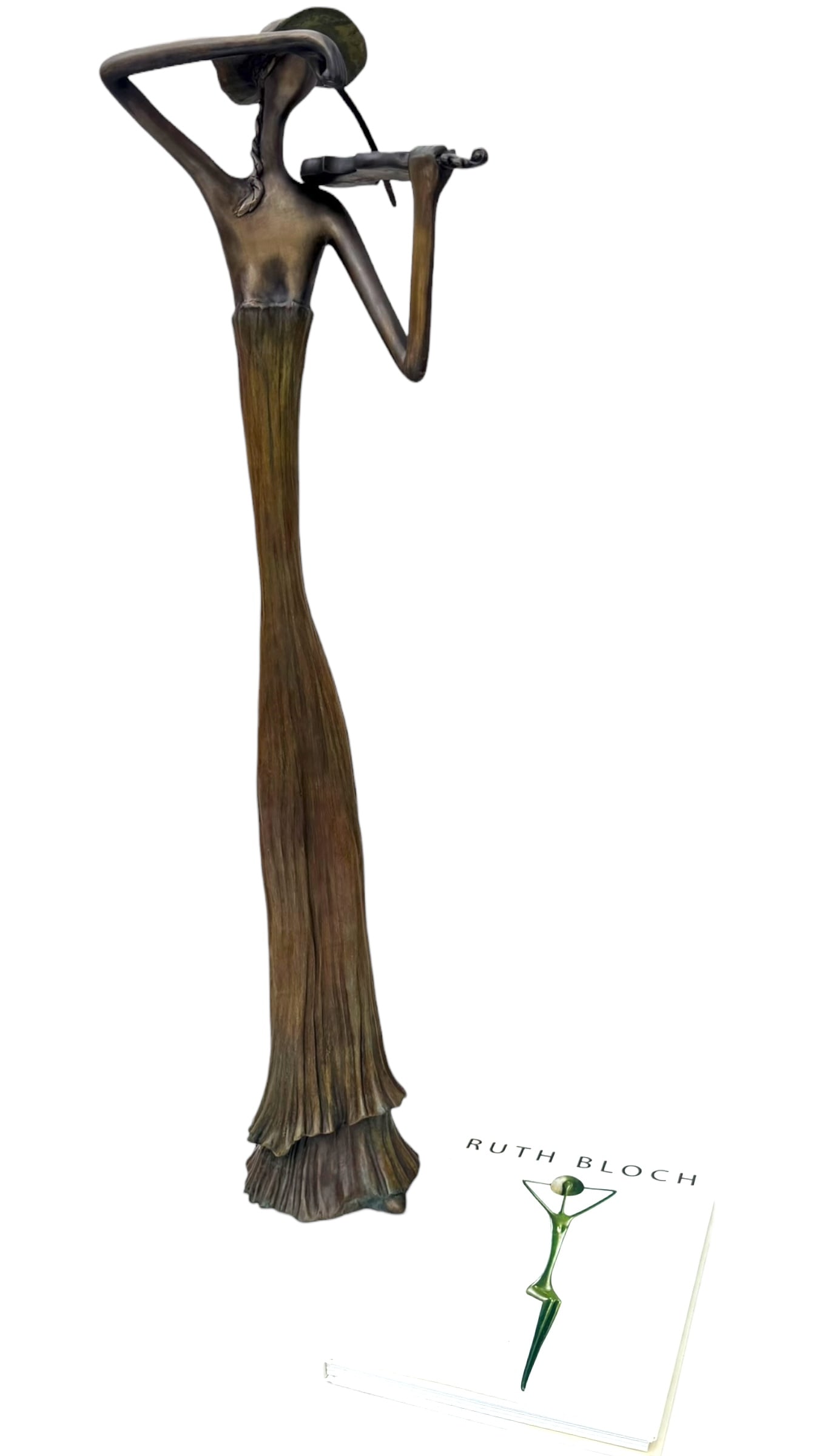 Ruth Block Bronze Violinist & Autographed Book (1 of 20)