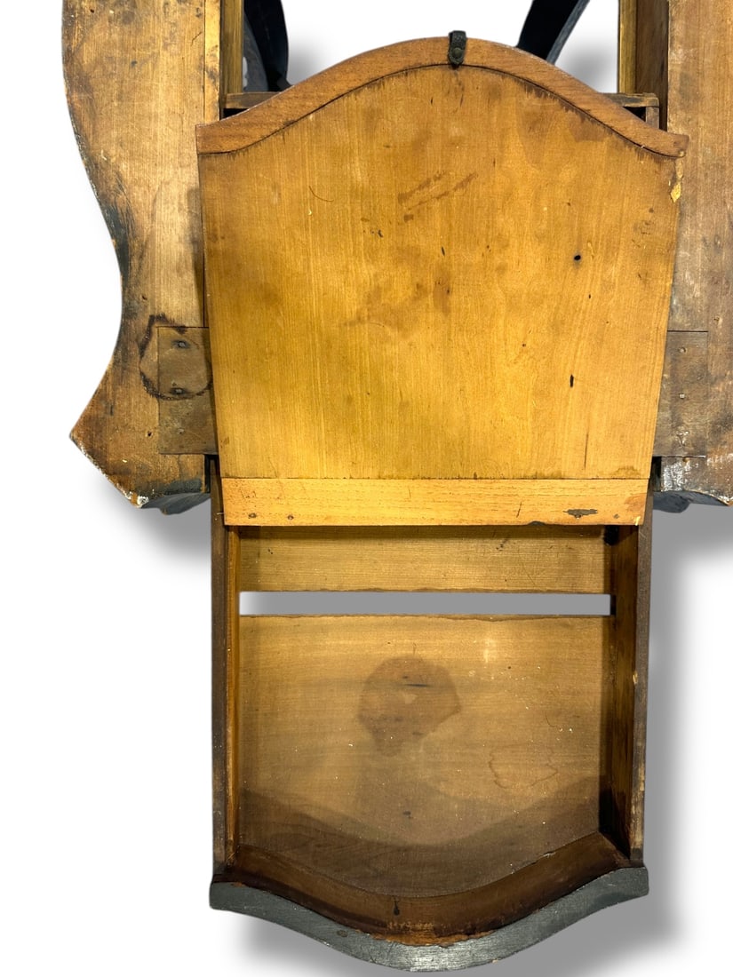 Antique Black Lacquer Night Table w Drawer - 2