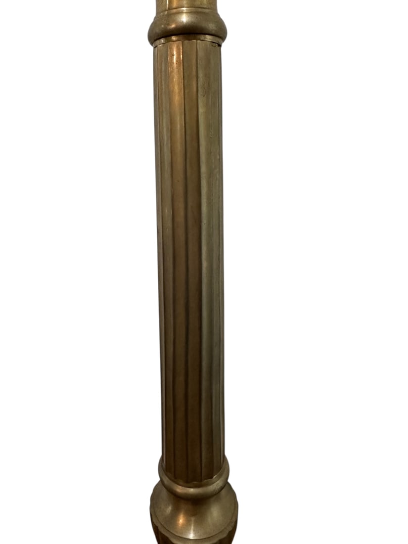 Antique 2pc Brass Altar Candlesticks - 11