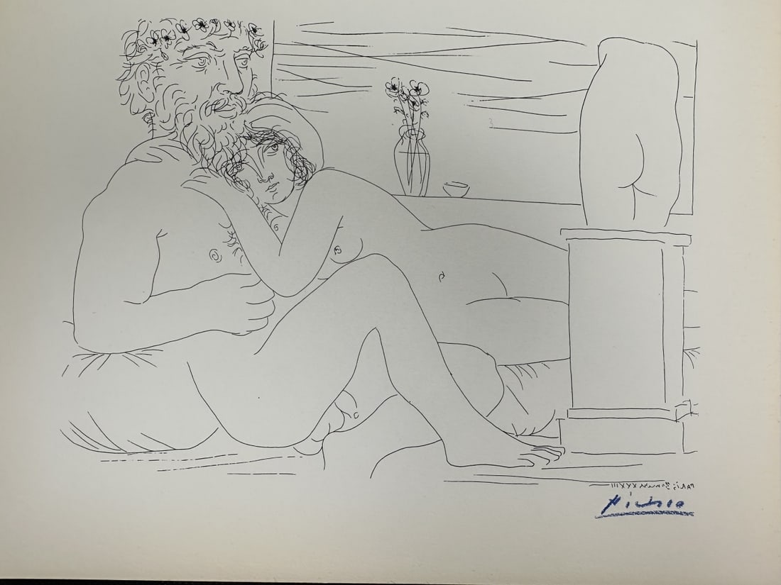 Pablo Picasso "Suite Vollard" Litho COA Signed - 2